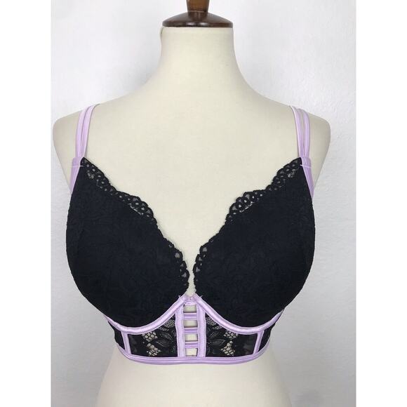 Bras N Things Lingerie Underwire Floral Lace Push Up Bra - Picture 1 of 8